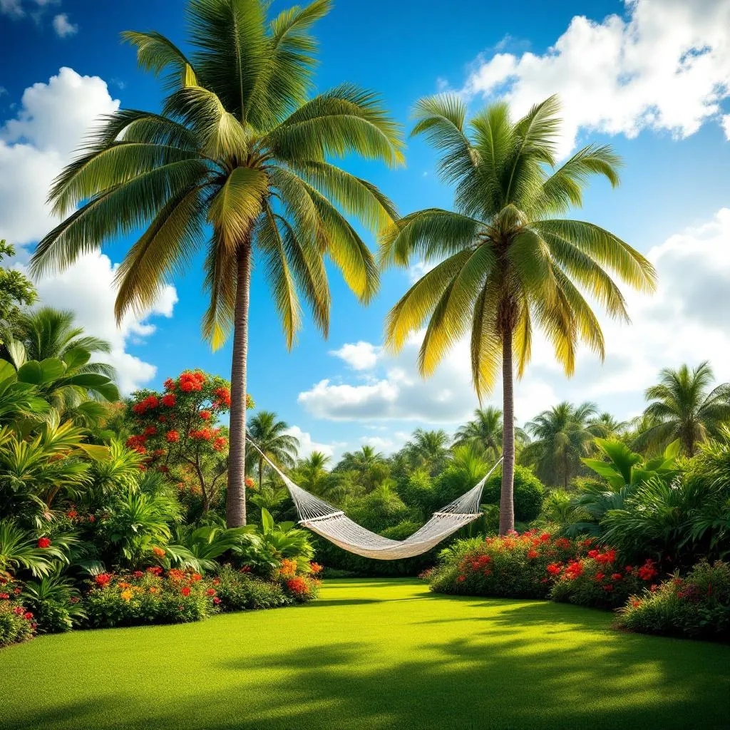 Creating a tropical garden with palms and hammocks for 2025