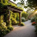 Rustic garden ideas: adding a wooden pergola for natural charm