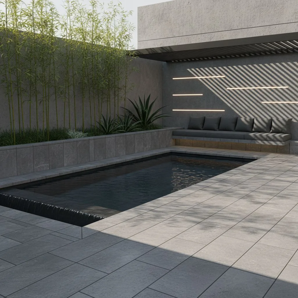 Design and features of modern plunge pools in garden spaces