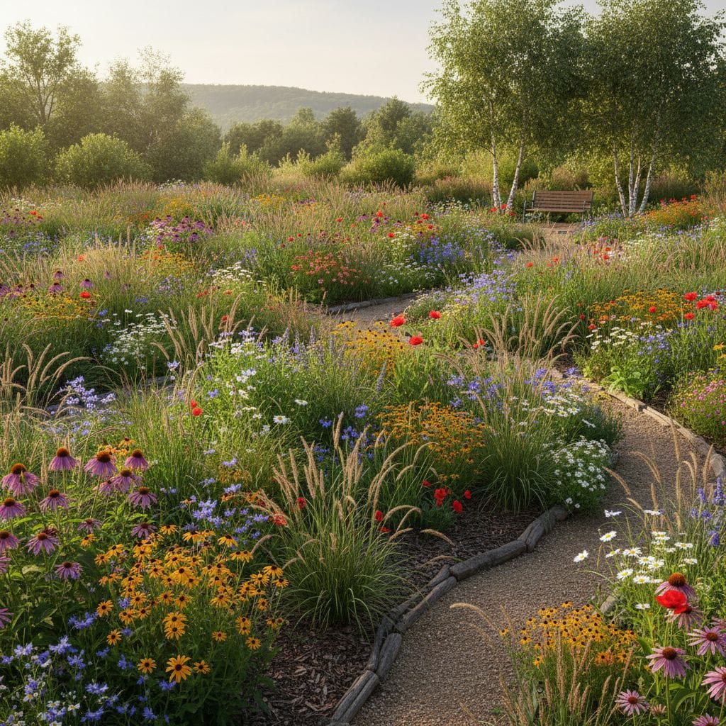 Naturalistic meadow-inspired garden