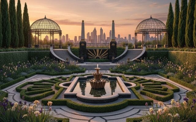 Art Deco garden design resurgence in 2026 trends