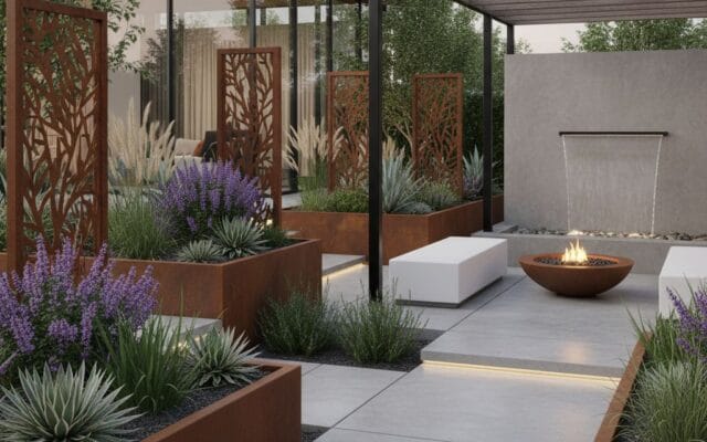 Corten steel trends in garden design for 2026