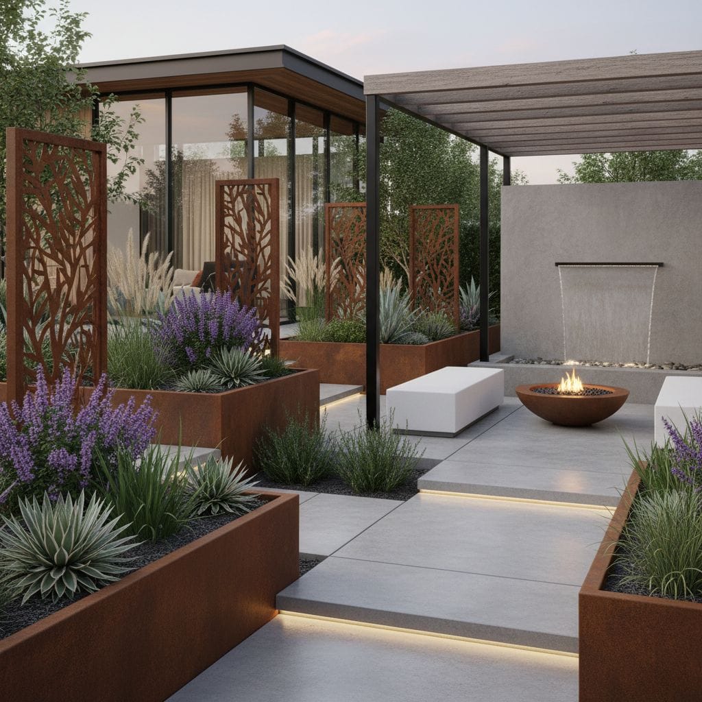 Corten steel trends in garden design for 2026
