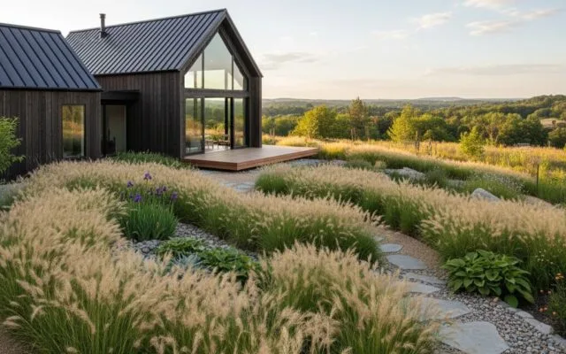 Designing gardens for modern barn-style homes in 2026