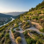 Designing terraces and pathways for sloped gardens